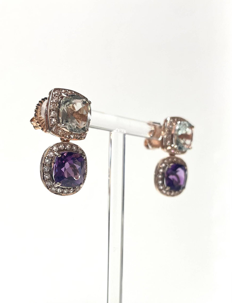 Topaz Amethyst Earrings