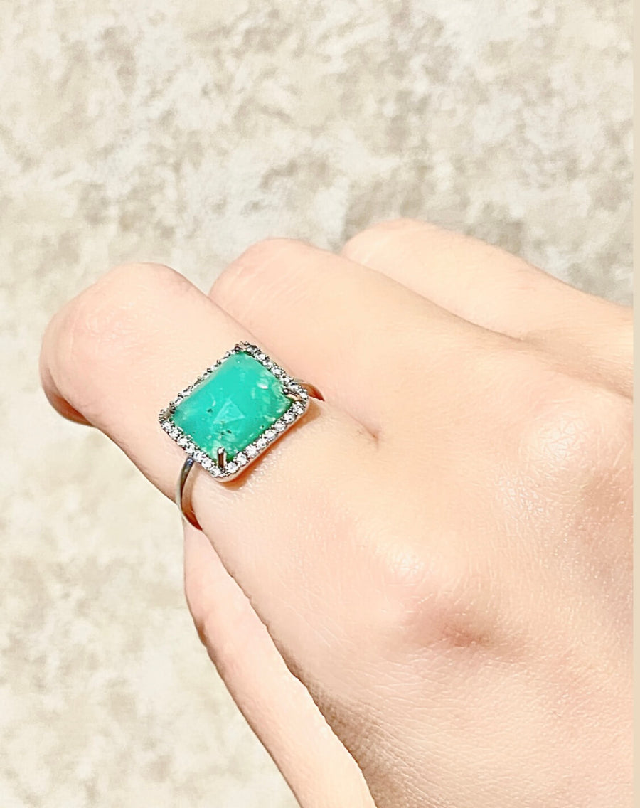 Gem Stone Rectangle Ring