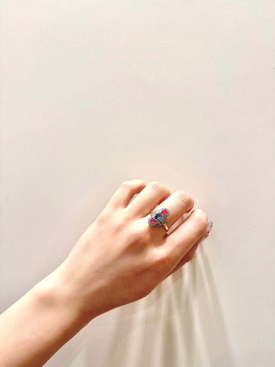 R25142 18K Sapphire Ring