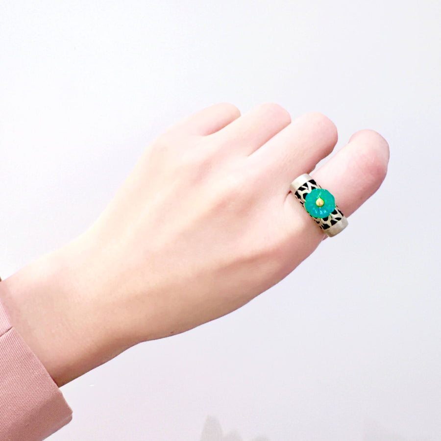 Matte Sliver Jade Ring