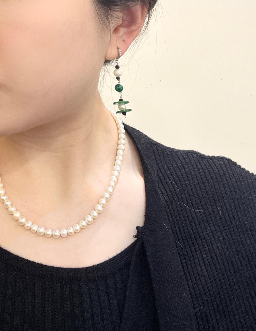 Jade Pearl Earrings