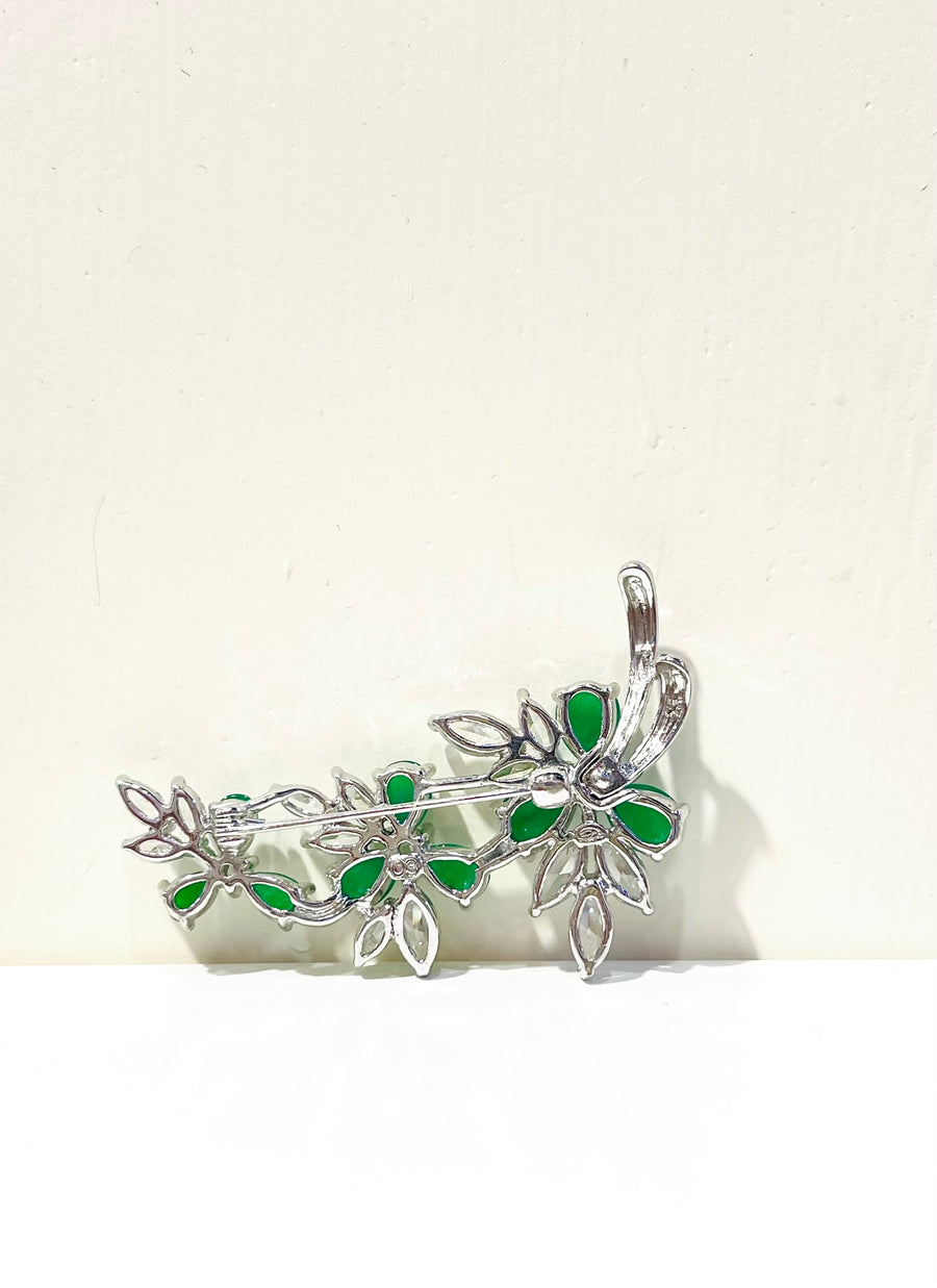 Green Onyx Brooch