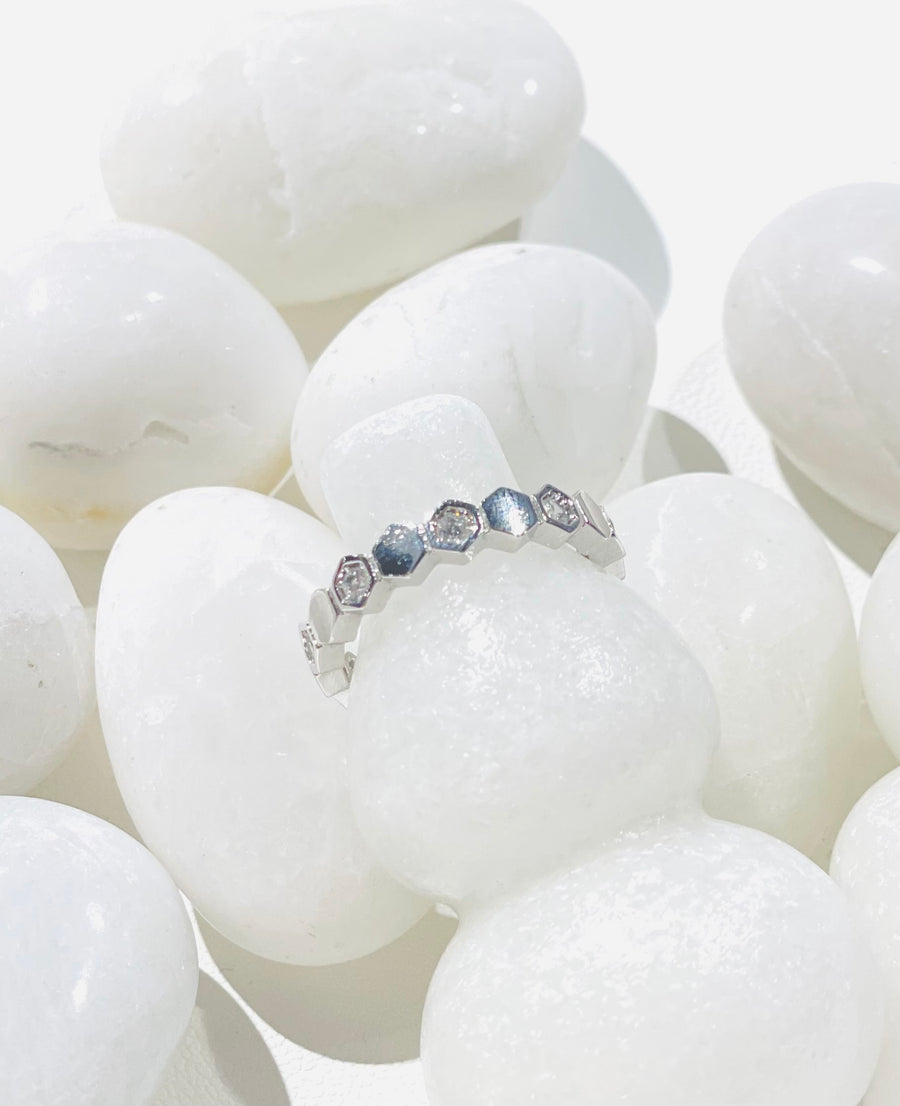 Hexagon Eternity Ring