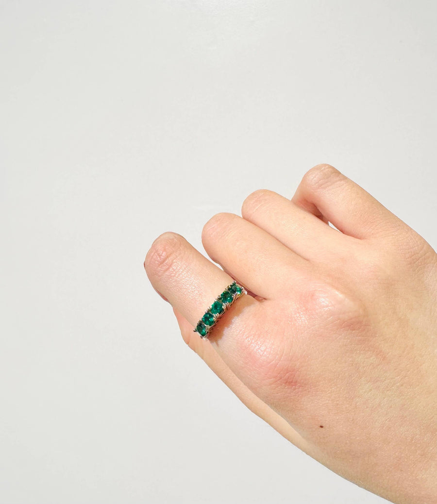 5 pcs Green Zirconia Ring