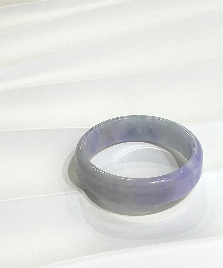Lavender with Green Jade Bangle