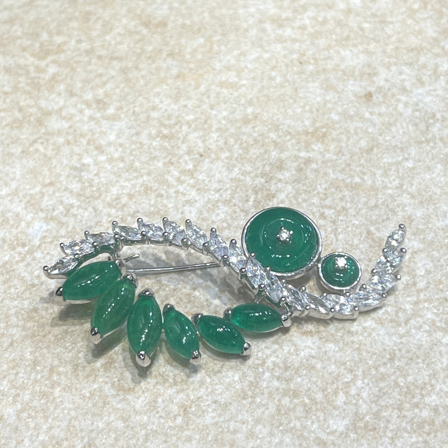 green onyx 閃石心口針