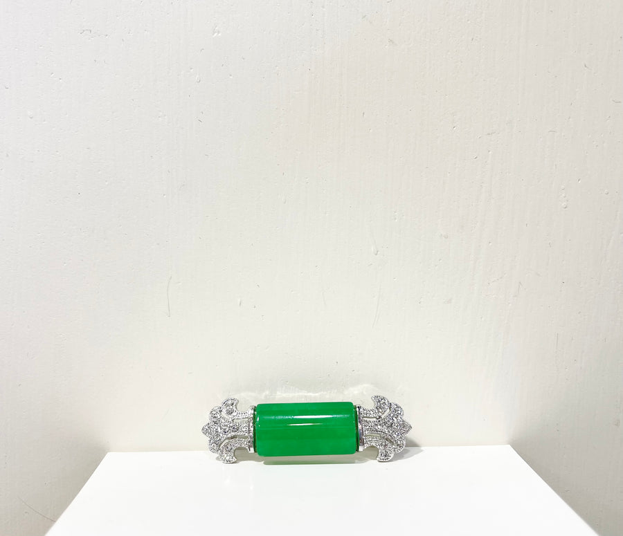 Green Onyx Brooch