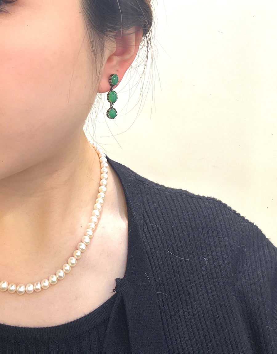 Matte Sliver Jade Earrings