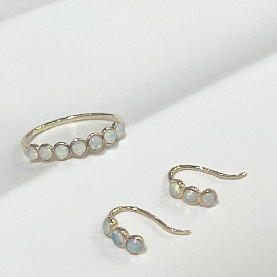 E24844 14K Opal Earrings