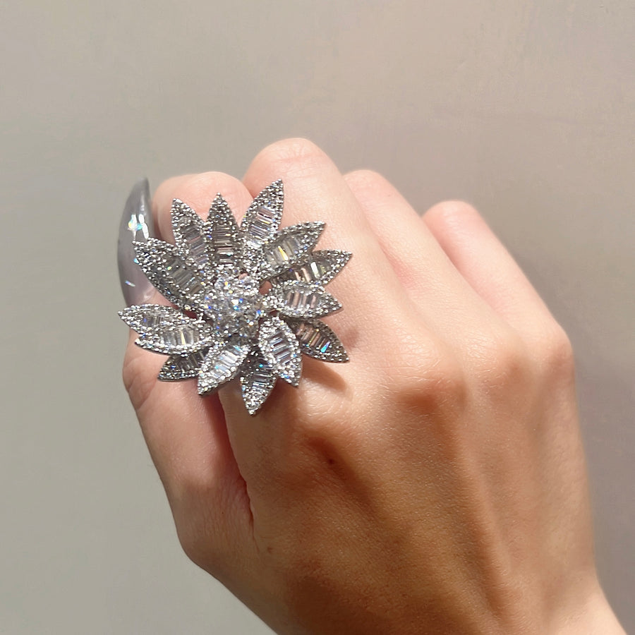 Bling Flower Ring