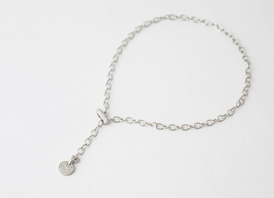 Chain Necklace with Medal (clippable) (Sliver/Rose Gold)