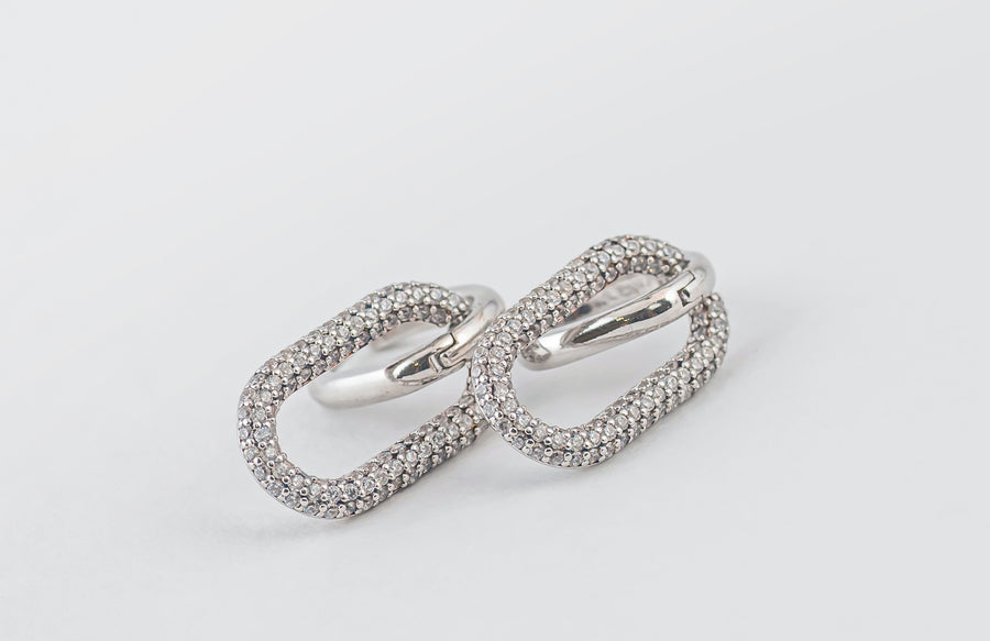 Single Small Chain Link Earrings (Sliver)