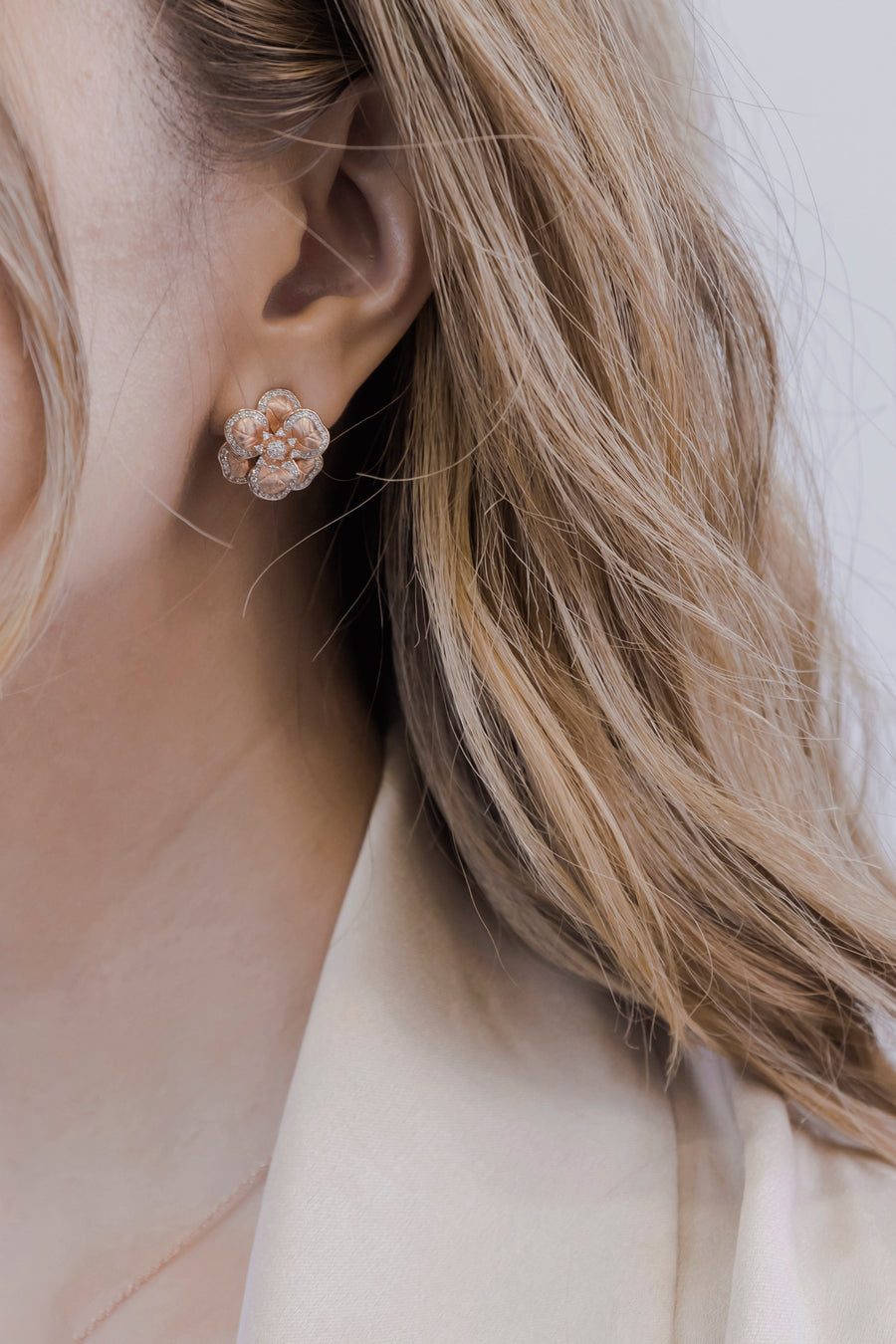 Des Rose Earring (Rose Gold)