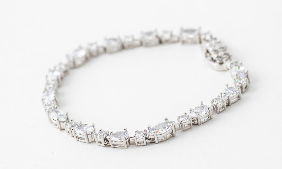 Oval Tennis bracelet (Silver)